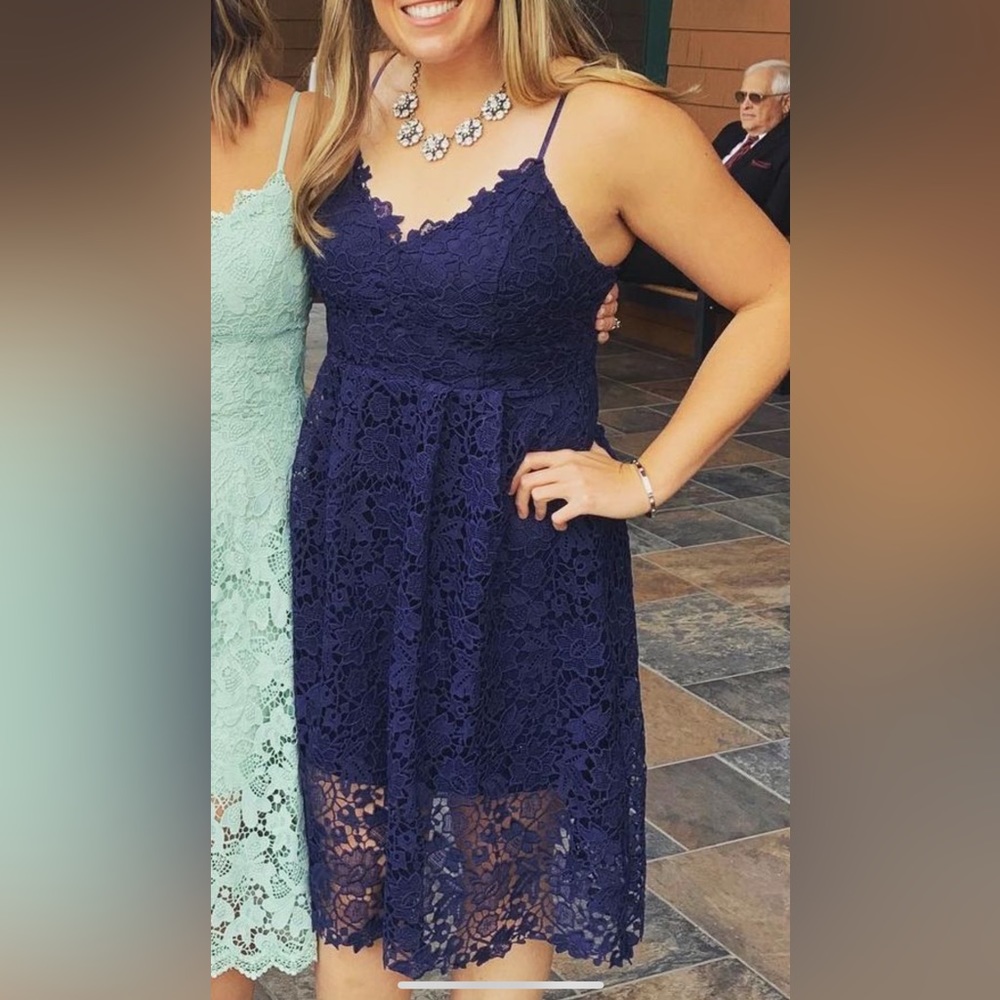 Navy blue dress - like new- worn once